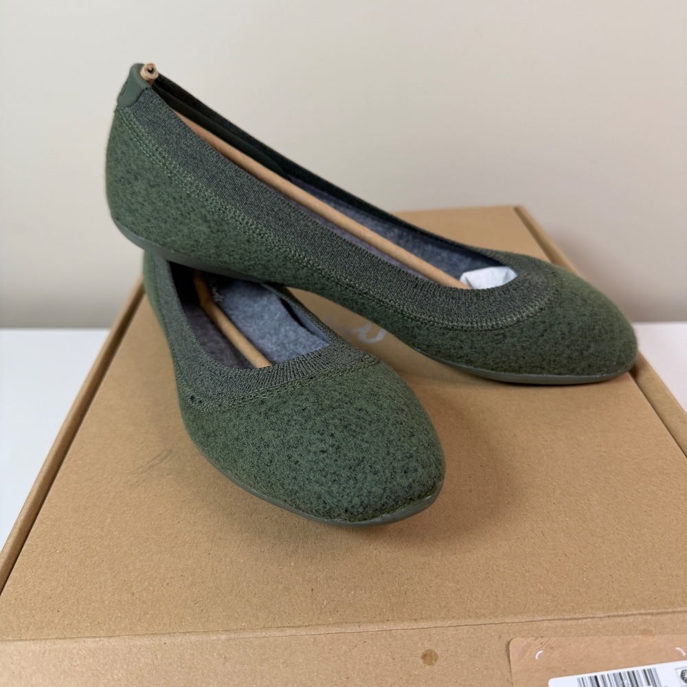 Allbirds Wool Breezer Size 8 Sustainable Merino Wool Ballet Flat Eco Shoes Comfy